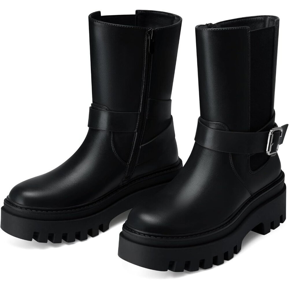Women's Black Chelsea Ankle Boots Wide Width Comfortable Short Fashion Booties